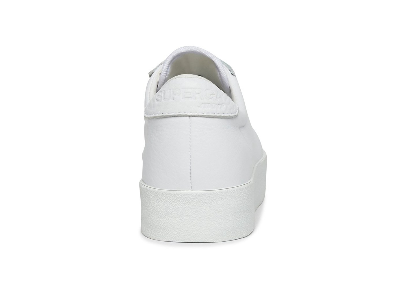 Superga Plataforma Mujer Blancas - 2854 Club 3 Full Comfort Cuero - 140358SHM